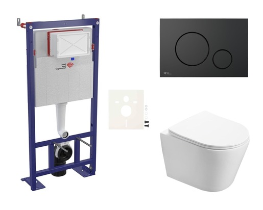Cenovo zvýhodnený závesný WC set SAT do ľahkých stien / predstenová montáž + WC SAT Infinitio SIKOSSIN68