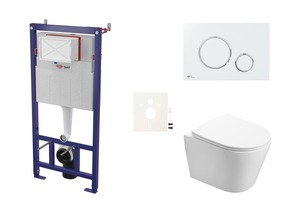 Praktická WC súprava pozostávajúca z modulu SAT (typ SATAMSK), ovládacieho tlačidla SAT (typ SATAT70), zvukovoizolačnej vložky a WC SAT (typ SATINF010RREXP) vrátane sedadla z odolného duroplastu. Má funkciu jemného zatvárania.