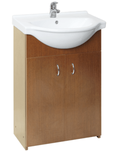 Kúpeľňová skrinka s umývadlom Multi Simple 55,5x42,4 cm orech SIMPLE55OR