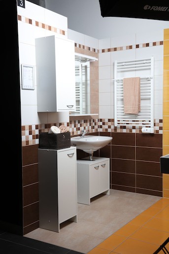Kúpeľňová skrinka pod umývadlo Multi Praxis 55x33,5 cm biela SKDEMONT