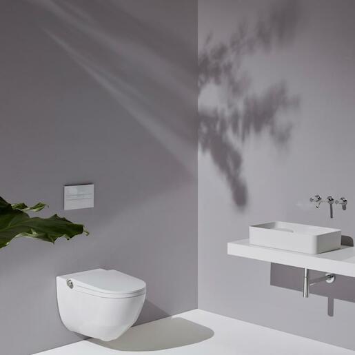 Akčný balíček Laufen RIVA závesné WC + podomietkový modul + WC tlačidlo biele + hodinky SIKOSLRI000