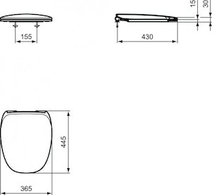 WC doska Ideal Standard Dea duroplast biela T676701