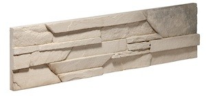 Kamenný obklad z betónu svojim vzhľadom a štruktúrou verne imituje prírodný kameň v šedej farbe o rozmere 14,5x55 cm.