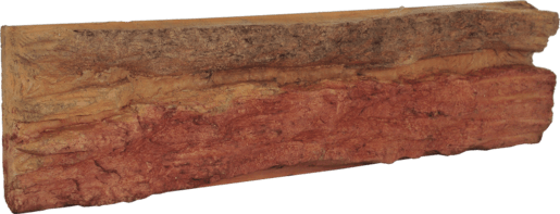 Obklad Vaspo skala ohnivá oranžovočervená 8,6x38,8 cm reliéfna V55100