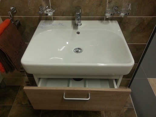 Kúpeľňová skrinka s umývadlom Naturel Vario Dekor 60x48 cm dub bardolino VARIO60ZBIDB
