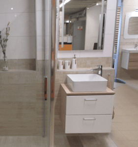 Kúpeľňová skrinka pod umývadlo Naturel Vario Dekor 54x45 cm biela VARIODESK60ZDBBL
