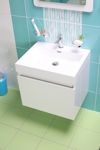 Kúpeľňová skrinka s umývadlom Naturel Verona 60x48 cm biela VERONA60WH