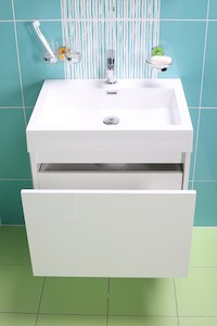Kúpeľňová skrinka s umývadlom Naturel Verona 60x48 cm biela VERONA60WH