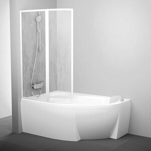 Elegantná dvojkrídlová vaňová zástena VSK2 RAVAK, je vďaka svojmu modernému dizajnu vhodnou voľbou do každej kúpeľne.