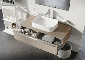 Kúpeľňová skrinka pod umývadlo Ravak SUD 110x53 cm satinové drevo X000001101