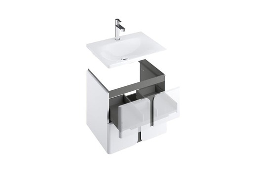 Kúpeľňová skrinka pod dosku Ravak Balance 60x50x46 cm biela lesk X000001366