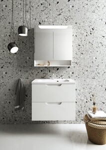 Kúpeľňová skrinka pod umývadlo Ravak Classic II 70x58,5x45 cm v šedej farbe lesk X000001479