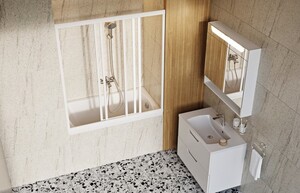 Kúpeľňová skrinka pod umývadlo Ravak Classic II 70x58,5x45 cm v šedej farbe lesk X000001479