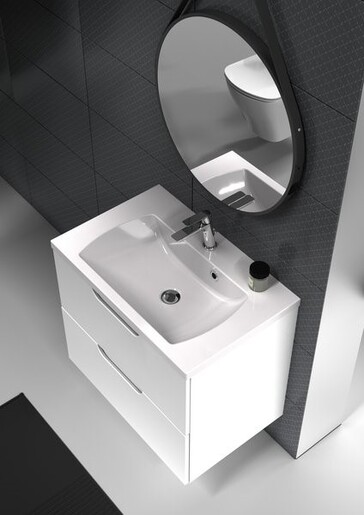 Kúpeľňová skrinka pod umývadlo Ravak Classic II 80x58,5x45 cm biela lesk X000001480
