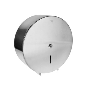Praktický nástenný zásobník na toaletný papier BEMETA, bubnový, nerezový, matný,  s priemerom 26 cm, je ideálny kúpeľňový doplnok.