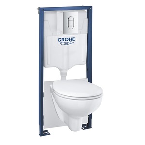 Cenovo zvýhodnený závesný WC set Grohe do ľahkých stien / predstenová montáž + WC Grohe Bau Ceramic G394180001