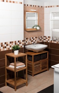 Kúpeľňová skrinka pod umývadlo Naturel Home 67.5x63x35.5 cm orech mat HOMEUM