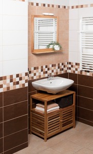 Kúpeľňová skrinka pod umývadlo Naturel Home 67.5x63x35.5 cm orech mat HOMEUM
