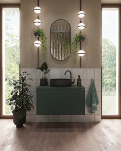 Kúpeľňová skrinka pod umývadlo Roca ONA 79,4x44,3x45,7 cm zelená mat ONADESK801ZZM