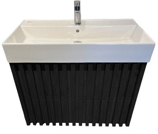 Kúpeľňová skrinka s umývadlom SAT Delano 60x46 cm čierna mat DELANO60ZCUM